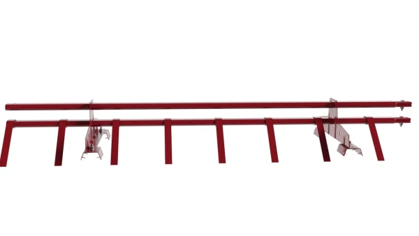 Снегозадержатель для профнастила Н-60, Н-75 Borge L=1500 мм, 2 опоры, 2 трубы, овал 25х45 RAL 3003