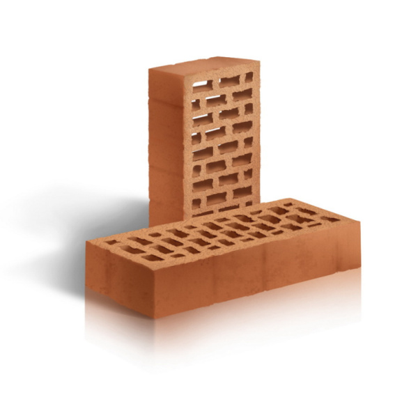 Кирпич рядовой поризованный ЛСР, 1НФ пустотелый, цвет: красный, гладкий, М150, 250х120х65 мм