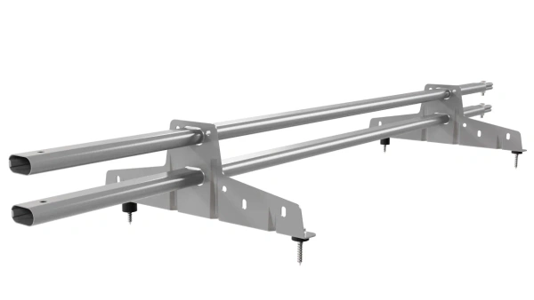 Снегозадержатель универсальный Borge L=1500 мм, 2 опоры, 2 трубы, овал 25х45 RAL 7004