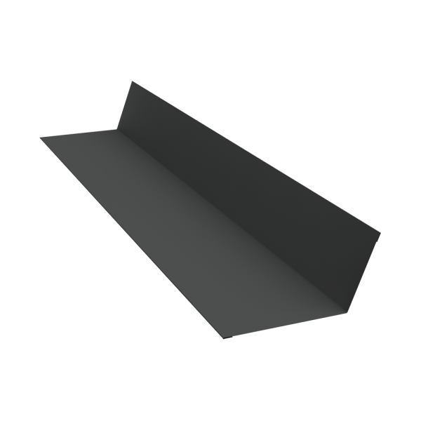 GL Планка примыкания, 90х140 мм 0.5 мм, Rooftop Бархат, RAL 7016, L=3000 мм