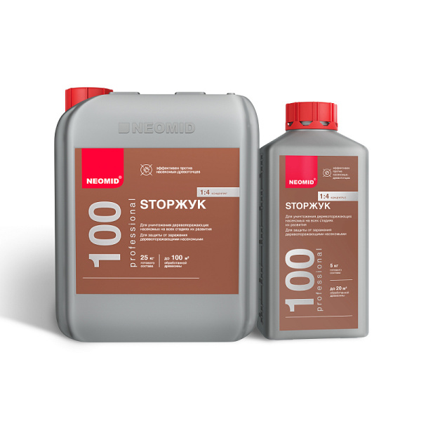 Неомид 100 StopЖук, средство для защиты древесины,  концентрат, уп 1 кг
