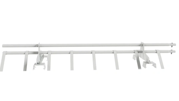 Снегозадержатель для профнастила Н-114 Borge L=1500 мм 2 опоры, 2 трубы, овал 25х45 RAL 9003