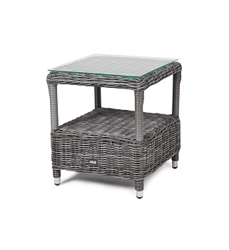 Стол кофейный из искусственного ротанга, Форио цвет: графит