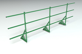 Ограждение кровельное, универсальное Roofsystems Elite Smart, H=900 мм RAL 6002, L=3000 мм