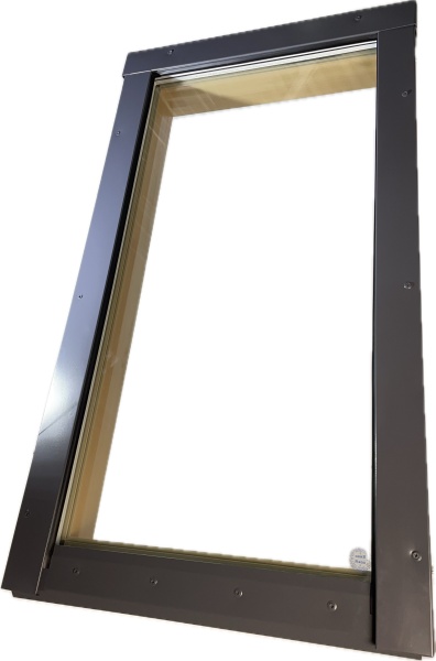 Глухое мансардное окно Werso, 94х140 см дерево, 1 - камерный стеклопакет, триплекс, цвет: дерево, лак