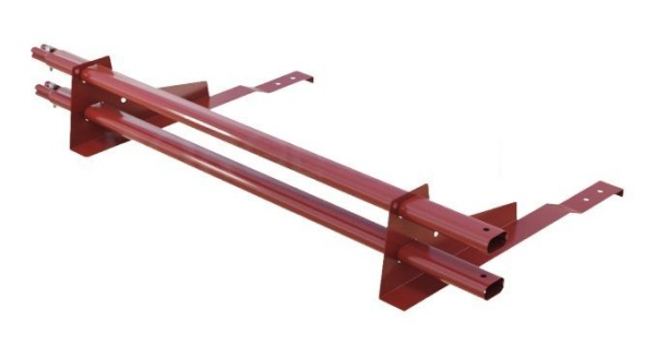 Снегозадержатель для натуральной черепицы Borge L=1500 мм, 2 опоры, 2 трубы, овал 25х45 RAL 3011