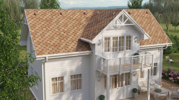 Битумная черепица Tegola Business Unica, Veneto цвет: terracotta 206, 2.86 м² / уп.