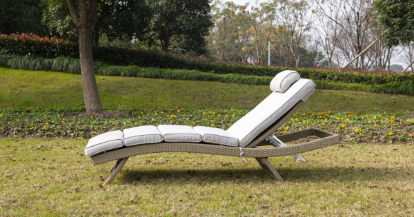 Шезлонг из искусственного ротанга, Лиссабон соломенный