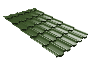 Профиль волновой Grand Line квинта плюс 3D 0.45 мм, PE, RAL 6002