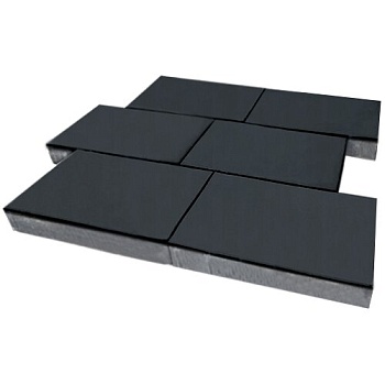 Тротуарная плитка SteinRus Парк Плейс 80 мм 600х300 мм, цвет: графит