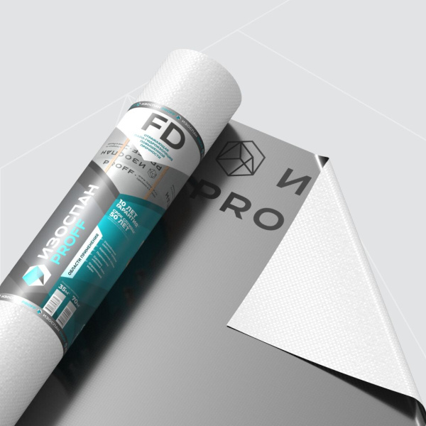 Изоспан FD Proff, отражающая паро-гидроизоляционная пленка повышенной прочности, 70 м²