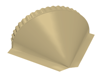 GL Заглушка конька полукруглого, конусная 0.5 мм, Satin, RAL 1015