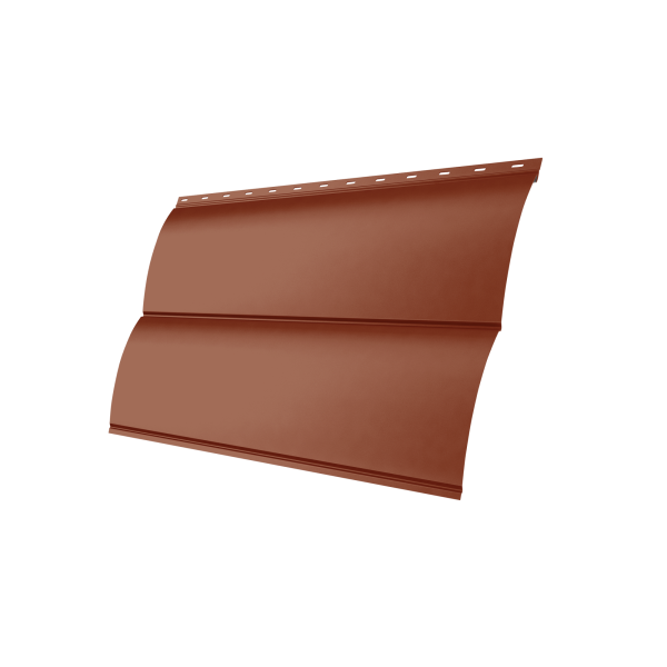 Металлический сайдинг Grand Line, Блок-хаус new 0.45 мм, Drap ST, RAL 8004