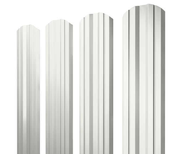 GL Штакетник Twin, фигурный 0.45 мм, Drap ТХ, RAL 9003
