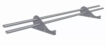 Снегозадержатель Grand Line Snow Kit универсальный, L=1000 мм, 2 опоры, 2 трубы, овал 42х21 мм RAL 9006