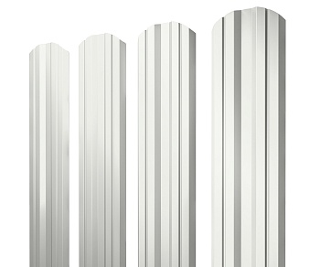 GL Штакетник Twin, фигурный 0.45 мм, PE-double, RAL 9003