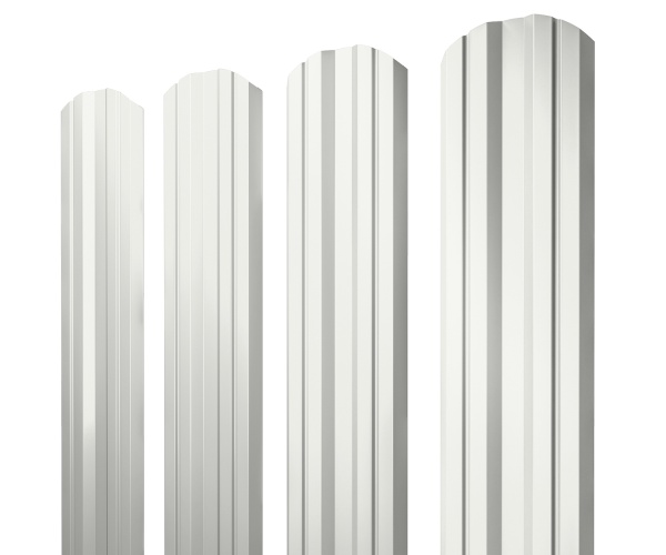 GL Штакетник Twin, фигурный 0.45 мм, PE-double, RAL 9003