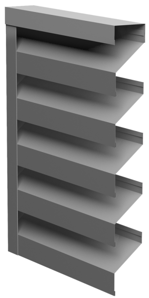 Ламель для забора жалюзи, Milan, с пленкой 0.45 мм, PE-Double, RAL 7016