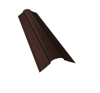 GL Планка конька фигурного, 70х70 мм 0.4 мм, PE-Double, RAL 8017, L=2000 мм