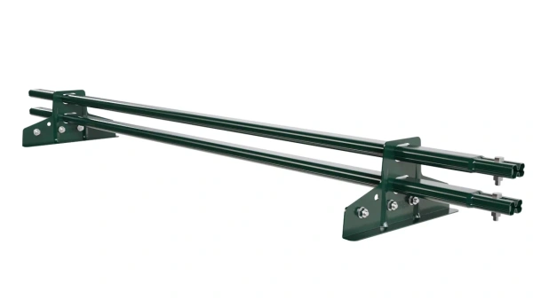 Снегозадержатель для фальцевой кровли Borge L=1500 мм, 2 опоры, 2 трубы, овал 25х45 RAL 6005