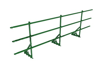 Ограждение кровельное для фальцевой кровли Roofsystems Prestige Master фальц, H=900 мм RAL 6002, L=3000 мм