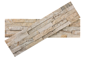 Кварцит, 3D панель из камня, 600х150 мм, Classic Beige Quartz, 8 шт/уп