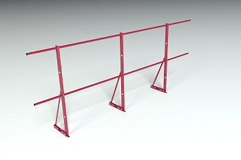 Ограждение кровельное для фальцевой кровли Roofsystems Econom фальц, H=1200 мм RAL 3011, L=3000 мм
