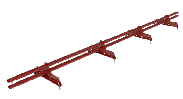 Снегозадержатель универсальный Roofsystems Prestige Next 4 опоры, 2 трубы, овал 45х25, L=3000 мм, RAL 3009