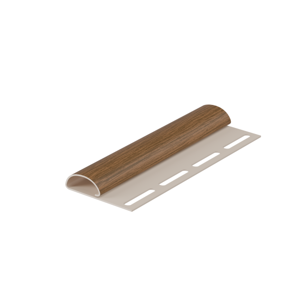 Финишная планка пвх, Docke, L=3000 мм серия Lux под дерево, цвет: миндаль