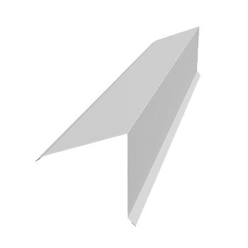 GL Планка конька односкатной кровли, 160х160 мм 0.4 мм, PE, RAL 9003, L=3000 мм