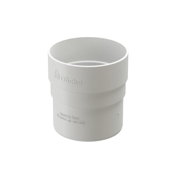 Муфта соединительная трубы, Docke Standart, Ø 80 мм, цвет: белый