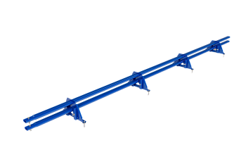 Снегозадержатель для фальцевой кровли Roofsystems Prestige Фальц-америка, 4 опоры, 2 трубы, овал 45х25, L=3000 мм, RAL 5005