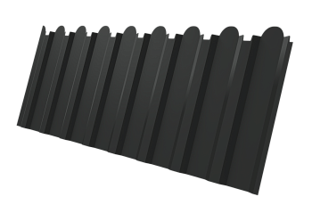 Профилированный лист GL C20 В, фигурный, 0.45 мм, Drap TX, RAL 7016