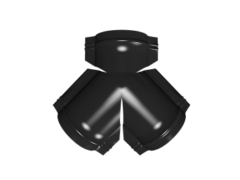 GL Y-тройник конька полукруглого 0.5 мм, Velur X, RAL 9005