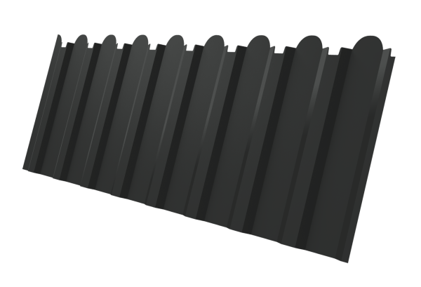 Профилированный лист GL C20 В, фигурный, 0.45 мм, Drap TX, RAL 7016