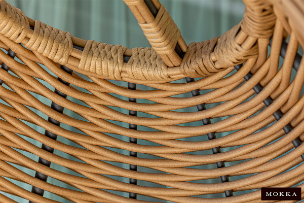 Кресло подвесное Mokka Majorca из искусственного ротанга цвет: соломенный