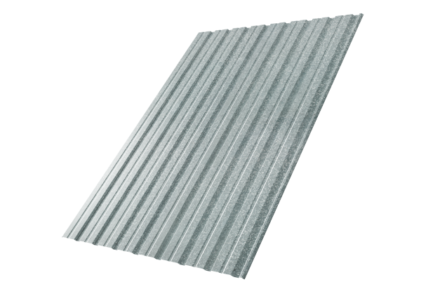 Профилированный лист GL C10 R, 0.7 мм, Zn, zinc Профилированный лист GL C10 R, 0.7 мм, Zn, zinc