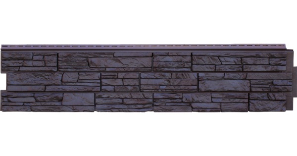 Фасадная панель Я фасад, Крымский сланец 1535 х 345 мм, Premium Acryl, цвет: уголь