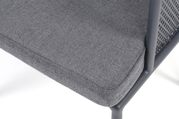 Стул из роупа, Прометей, каркас - сталь темно-серый муар, ткань темно-серая