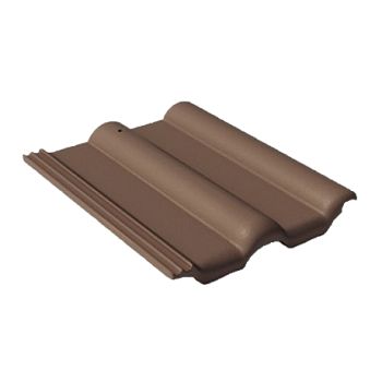 Рядовая черепица Braas Франкфурт 420х330 мм цвет: темно-коричневый