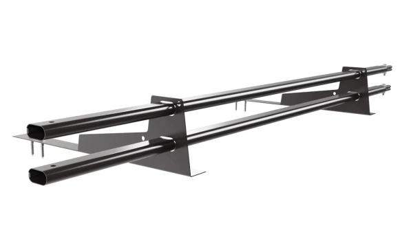 Снегозадержатель для гибкой черепицы Borge L=1500 мм, 2 опоры, 2 трубы, овал 25х45 RR 32