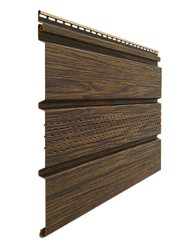 Софит пвх Docke, центральная перфорация, L=3000 мм серия Lux под дерево, цвет: фундук