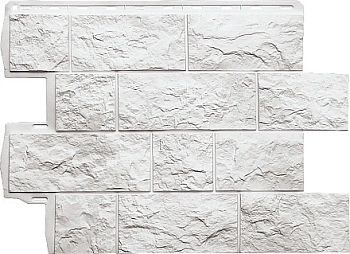 Фасадные панели Альта Профиль, Туф ЭКО, 800 х 590 мм цвет: белый