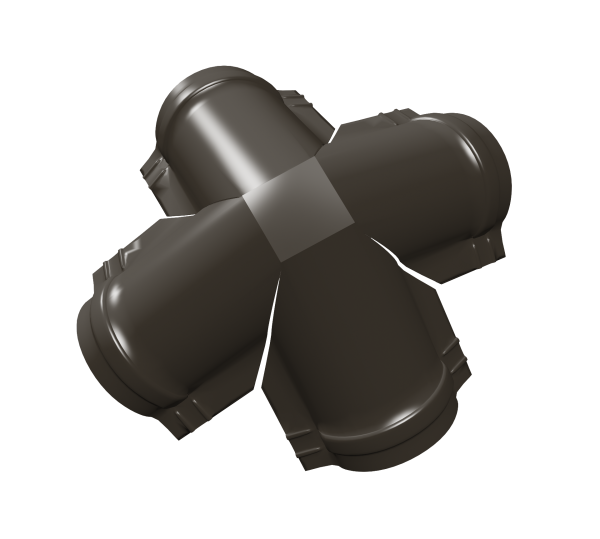 GL X-четверник конька полукруглого 0.45 мм, Drap, RR 32