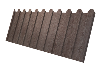 Профилированный лист GL C 8 A, фигурный, 0.45 мм, Print Elite, White Wood TwinColor