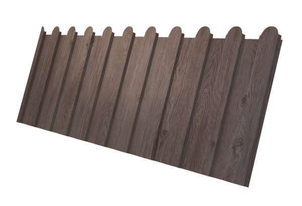 Профилированный лист GL C 8 A, фигурный, 0.45 мм, Print Elite, White Wood TwinColor