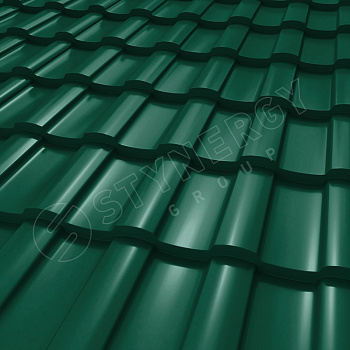Металлочерепица Stynergy, Stella 0.5 мм, Corundum, RAL 6005