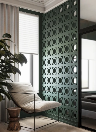 Декоративный бриз-блок Mesterra Cobogo, 250х250 мм 70 мм, 0101, черный LUX