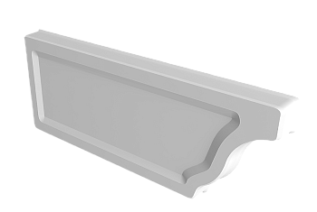 Заглушка желоба левая Vortex Project Ø210\145 мм, RAL 9003