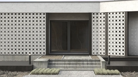 Декоративный бриз-блок Mesterra Cobogo, 250х250 мм 70 мм, 0101, черный LUX